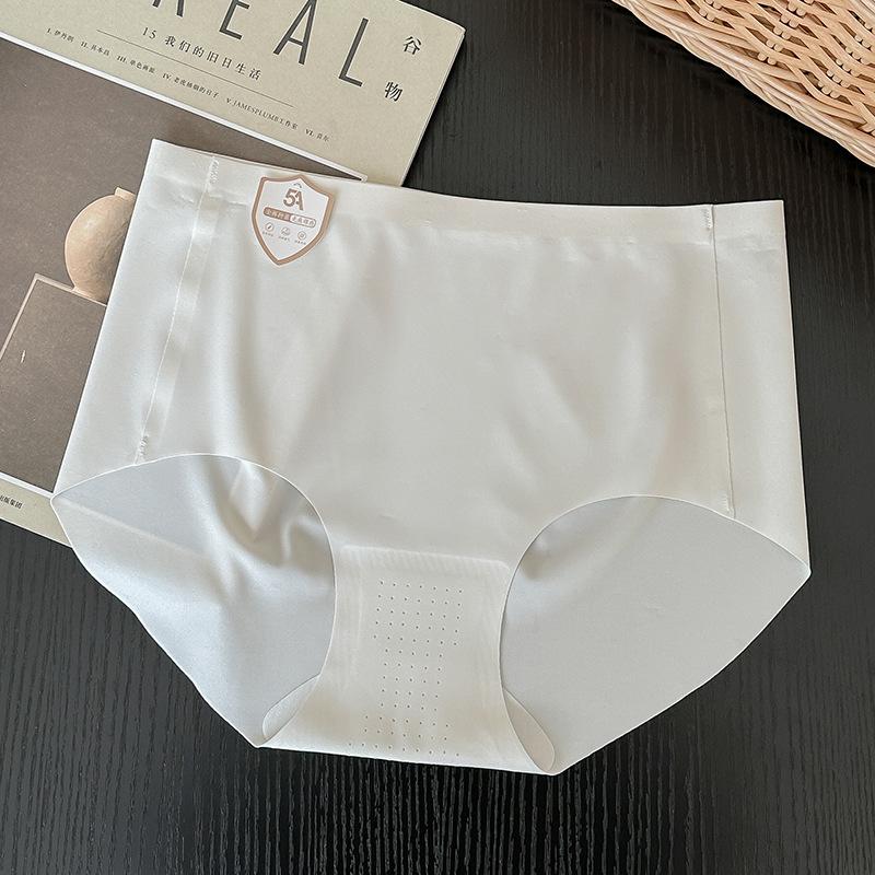 

Женские трусики, тонкие 5А, антибактериальное нижнее белье из ледяного шелка, бесшовные быстросохнущие дышащие трусы с промежностью L
