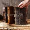 Leather Journal Lock Design Blank Kraft Paper 400 Pages DIY Diary Travel Notebook Handmade Sketchbook Retro Thick Book