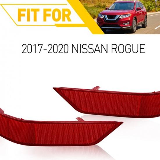 For Nissan 2017- & Rogue 2X Right Left Side Bumper Rear Reflector Light Case