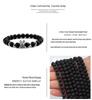 Wish Alloy Turquoise Rhinestone Crown Bracelet: Volcanic Stone Men's Jewelry Gift