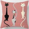 Cartoon Cat Throw Pillow Cover With Short Plush Print For Living Room Sofa Decoration Cushion Cover Pillow Covers Decorative