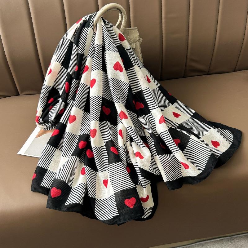 New cotton and linen scarf women's autumn and winter fashion shawl travel sunscreen scarf