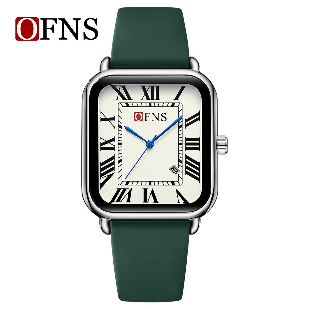 Ofns 1533 Top Brand Men Watch Top Brand Luxury Military Fashion Waterproof Male Clock Rubber Quartz Business Leather Wristwatch