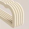 10PCS/SET Flock Coated Non-Slip Hangers for Home & Clothing Store - Space Saving Closet Organizer, Shoulder-Friendly No Crease