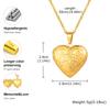 Photos Customize Stainless Steel Pendant Necklace for Women, Gold Plated Heart Photo Locket Openable Necklace Jewelry Gift