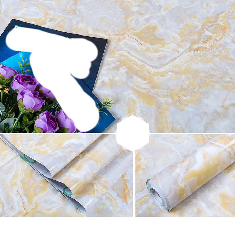 Buy Marble Vinyl Film Self Adhesive Wallpaper for Bathroom Kitchen ...