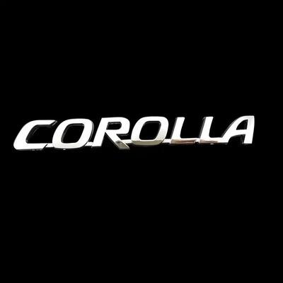 1Pc 3D Glossy Black Silver Corolla Letters Sticker For Corolla Trunk Emblem Badge Car Accessories Modified Car Sticker KC0