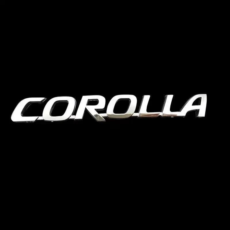 1Pc 3D Glossy Black Silver Corolla Letters Sticker For Toyota Corolla Trunk Emblem Badge Car Accessories Modified Car Sticker KC0