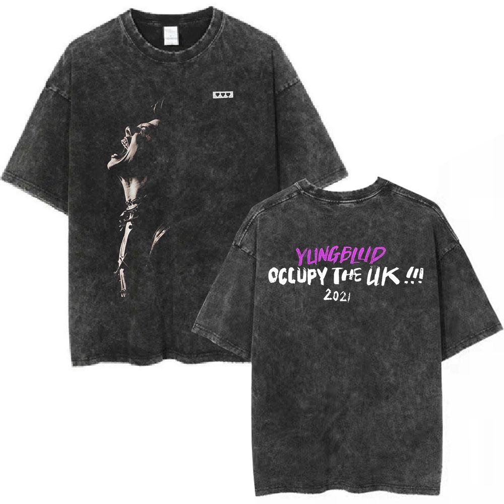 Yungblud IDOLS Album Tour  T Shirts Men Women Clothing Washed Vintage Short Sleeve Tshirts Oversized Casual Cotton Tshirt