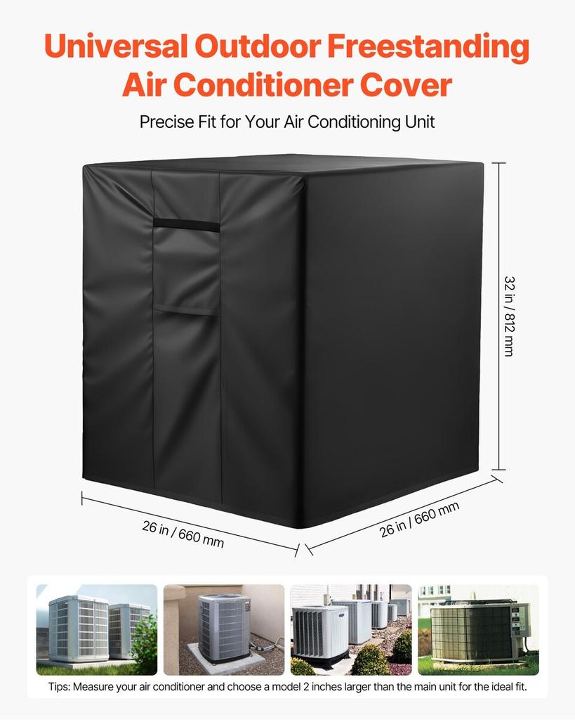 660x660x812 mm Air Conditioner Cover Three Layer Waterproof for Outdoor