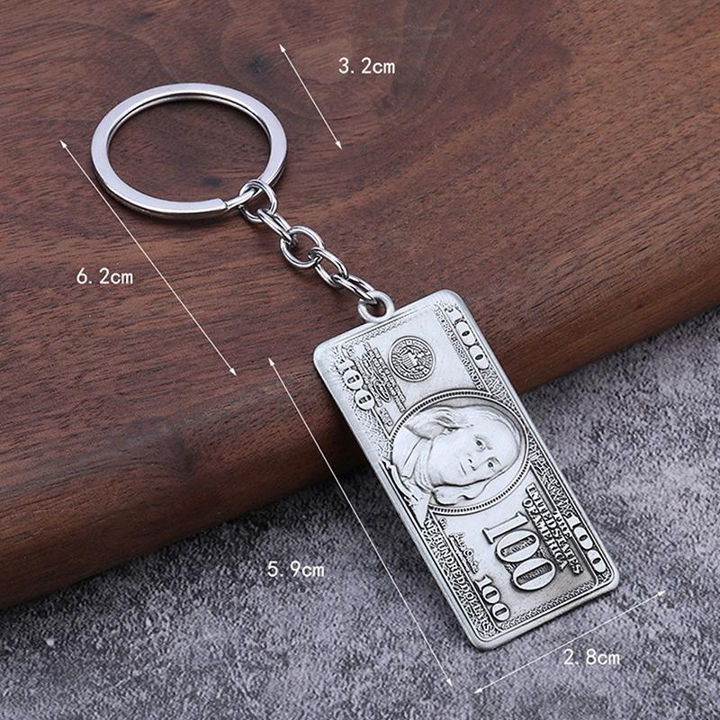 Vintage Novinka Model Dolaru Klíčenka Přívěsek Personalizovaná Hip Hop Klíčenka Vynikající Batoh Dekorace Doplňky Dárky