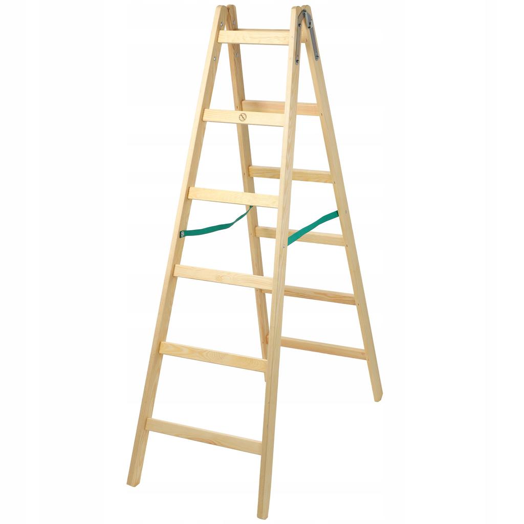 KADAX Wooden Painter's Ladder Step Ladder Double-Sided 150kg