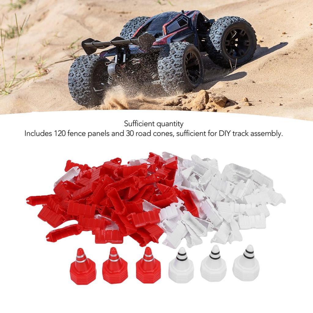 Asixxsix 120pcs RC Car Race Track Drift Runway Drift Field Fence for 1/14 1/16 1/18 1/24 1/28 RC Cars