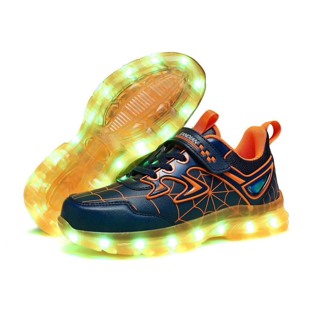 Pantofi Sport pentru Copii LED Încărcare Pantofi cu Lumină Colorată Pantofi Luminoși Pantofi pentru Băieți