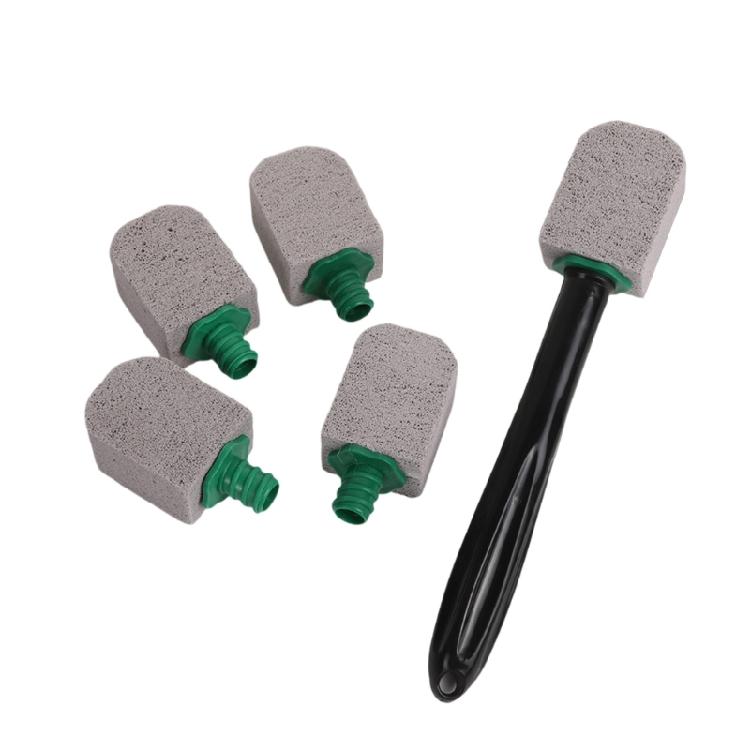 Safe Pumice Toilet Brush Long Handle Comfortable Hold Natural Stone Texture For Effective Scale Removal