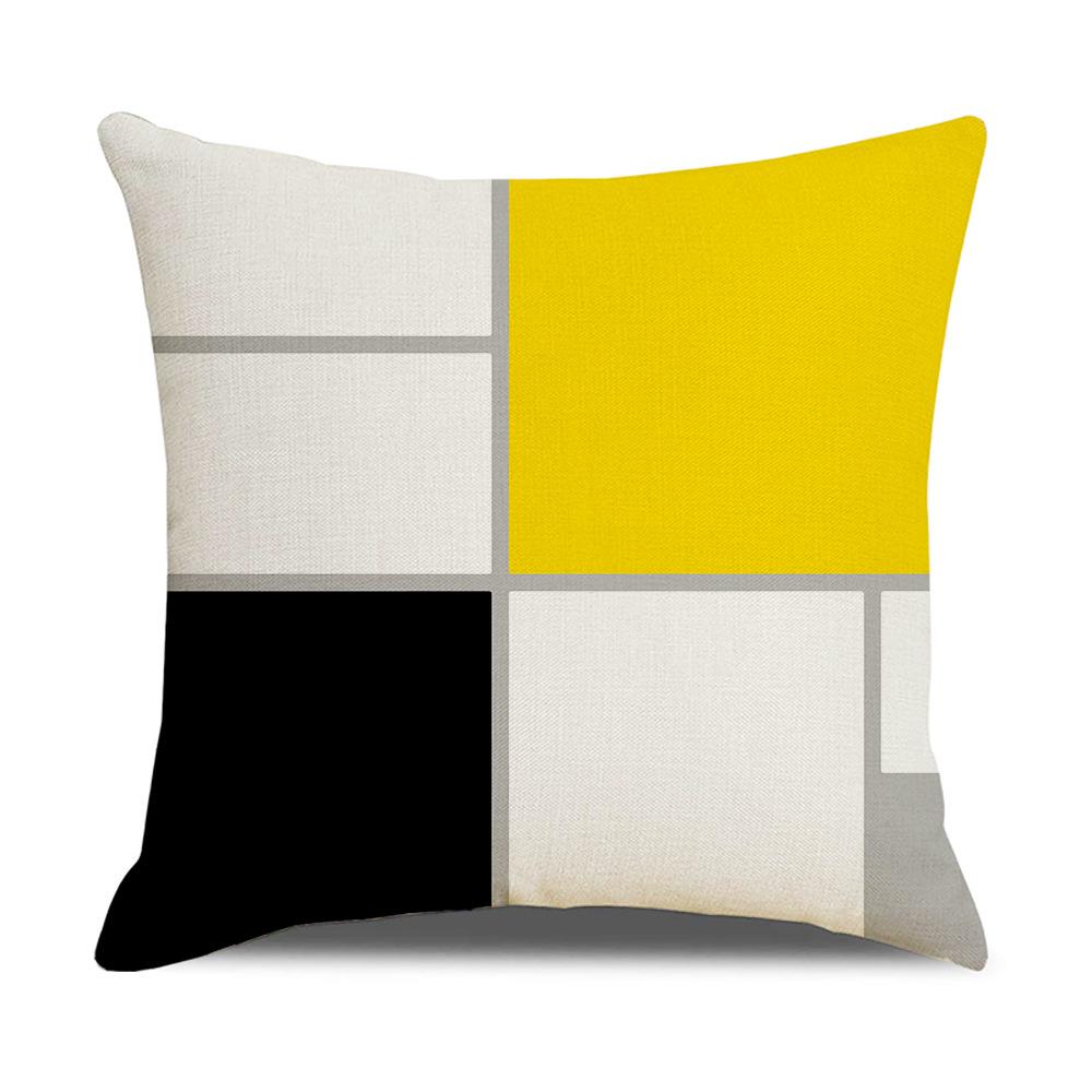 Modern Simple Nordic Ins Style Linen Pillow Case Sofa Pillow Case Home Supplies Contrast Color Pillow Case