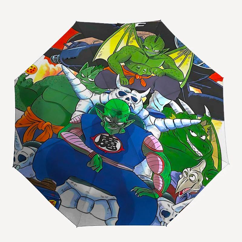 1pc Dragon Ball Z Piccolo Automatic Opening/Closing Umbrella with 3-Fold Design, Perfect Gift for Fans, Travelers, and Daily Use.C047