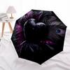 1pc Heart Feathers Automatic Folding Umbrella - Portable Collapsible 8-Rib Umbrella for All Seasons Yy251119183