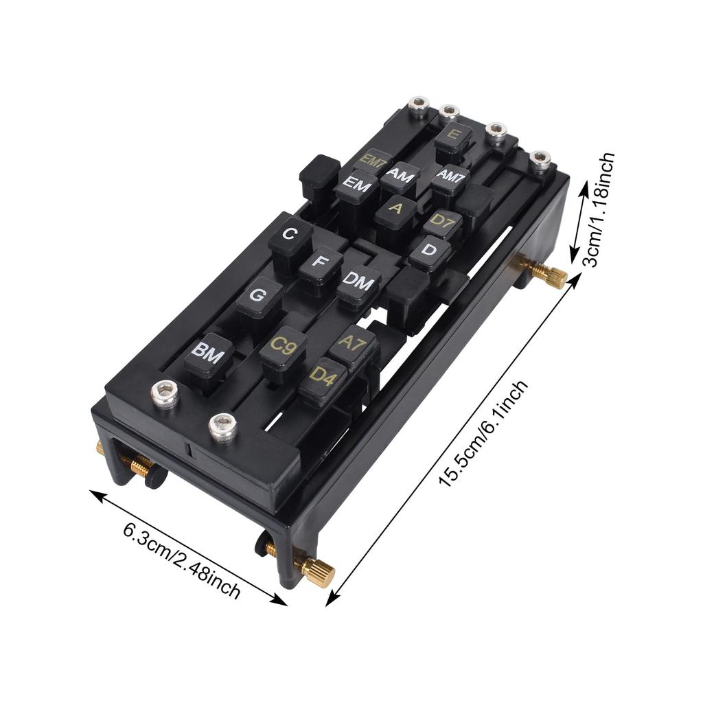 Gitarrenakkord-Drücker, Ein-Tasten-Gitarrenakkord-Trainer, Akkordhelfer, Hilfstrainer, Lernwerkzeug für Anfänger, Lernsystem, Praktisches Lehrwerkzeug,