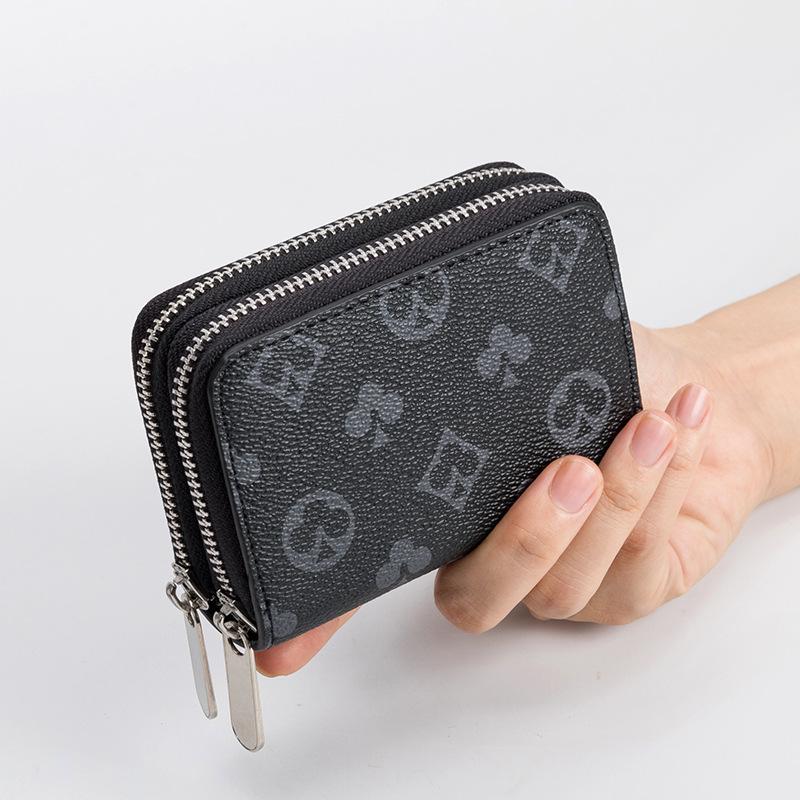 

New unisex change bag large capacity retro multi-card bag wallet key bag printed clutch bag tide