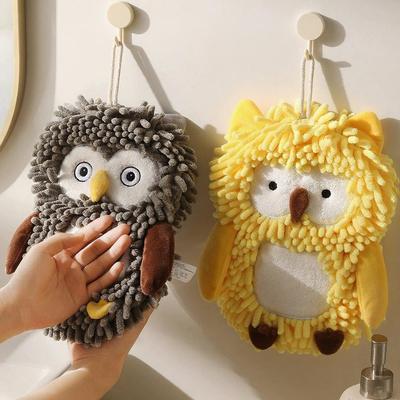 1 Stück Niedliches Eulenförmiges Handtuch, Geeignet für Küchen- und Badezimmer-Handtücher. Ein niedliches tierförmiges Handtuch. Ein schnell absorbierendes Handtuch