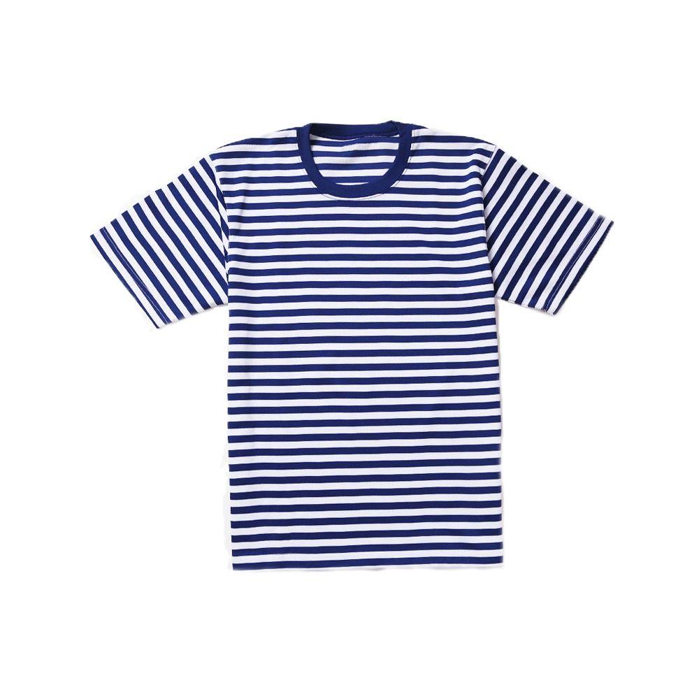Sea Soul Shirt Oversized Stripe T-Shirt Crew Neck Man's Short Sleeved Top Breathable Summer