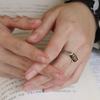 Adjustable Open Ring Men Women Vintage Geometric Copper Plated Retro Style