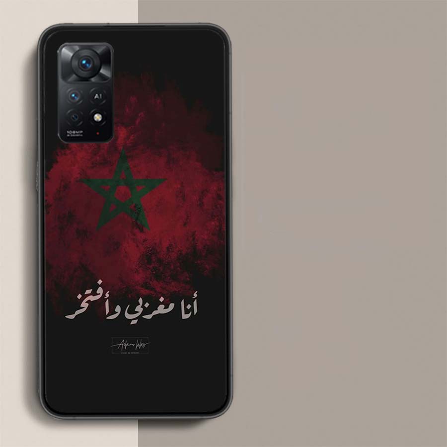 Morocco Flag Soccer Phone Case For Redmi Note 14+ 13 Pro Plus 14C 13C 12C 12 10A 10C 10 9 8 9A 9C 9T 8A 7 Pro Xiaomi Capa Cover