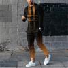 Men Spring And Autumn Vintage Tracksuit Casual Long Sleeve T-Shirt+Pants Suit two-Piece Set Man Clothing 2024 Street Sportswear
