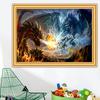 5D Diamond Painting Fantasy "Fire Dragon Vs Lightning Dragon" Full Drill Diamond Embroidery Mosaic Picture of Rhinestones Decor