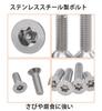 Anti-theft license plate bolt set - 4 stainless steel M6