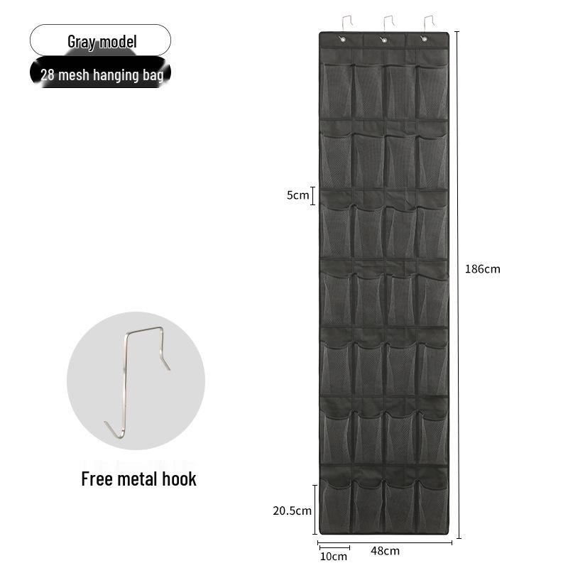 Wall-Mounted Mesh Shoe & Miscellaneous Storage Organizer