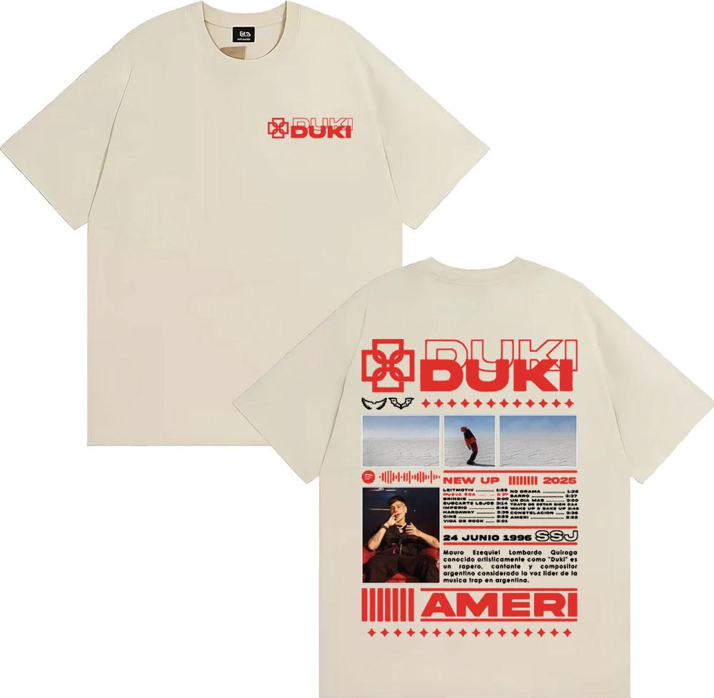 2025 Summer Rapist Ducky Super Jet Ameri Tour Merch Tshirt Mens Fashion Hip Hop High Street Tshirt Casual Cotton Short Sleeve