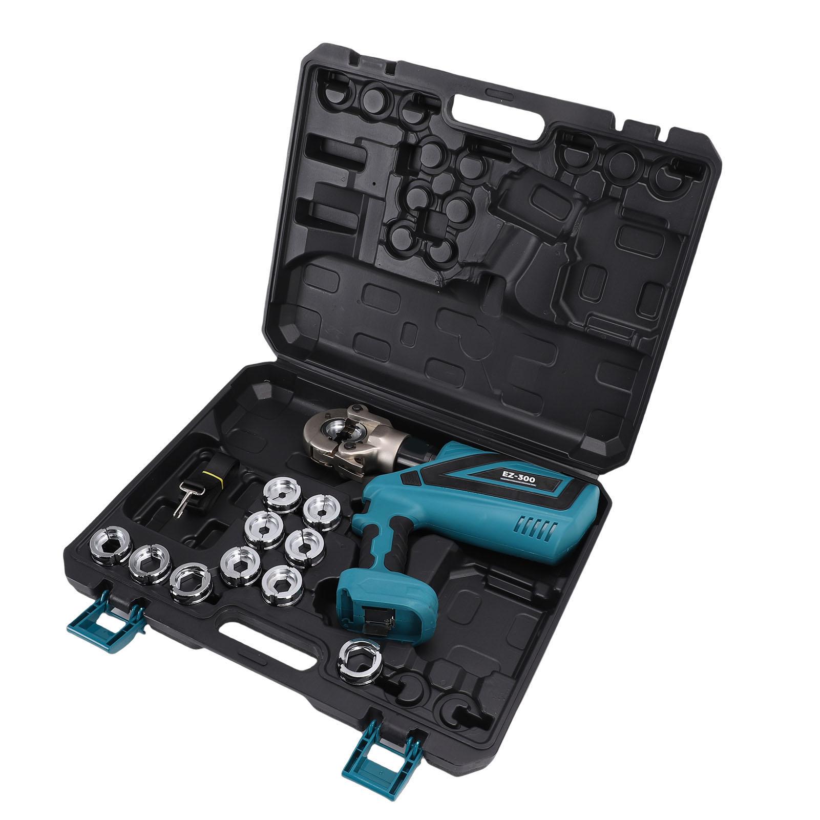Electric Hydraulic Crimper Kit with Silicone Handle and 360 degrees  Rotatable Head, 60KN Rechargeable Electronic Hydraulic Cable Crimp Tool