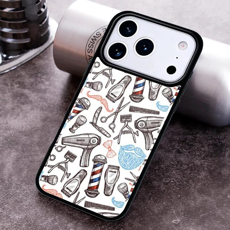 Hair Stylist Tools Hairstyle Phone Case for iPhone 17 16 15 Pro Max Air 14 13 12 11 Plus Shockproof Cover