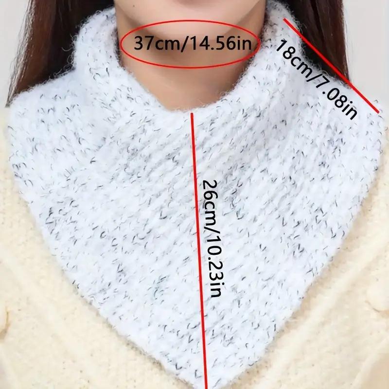 Jesienno-zimowy szalik osłona szyi damska ochrona szyi fałszywy kołnierz pogrubiony ciepły dzianinowy ochraniacz na szyję głowa i szyja