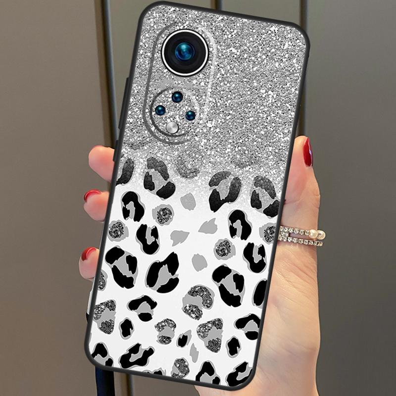 Leopard Print Black Cheetah Pattern Cover For Honor 50 Lite Case For Huawei P20 P30 P40 Pro Nova 9 5T P Smart 2021 8X 9X 10i