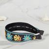 MAIA Flower Jacquard Hairband - Plain Blue
