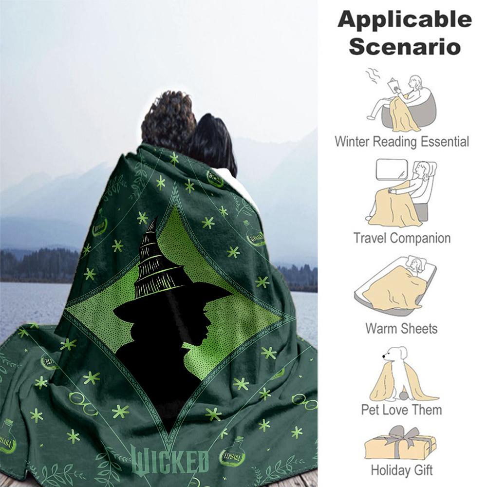 1pc Wicked Outdoor Blanket Lightweight Flannel, Soft & Warm, All-Season Use for Sofa, Outdoor, Camping, Living Room, Office120