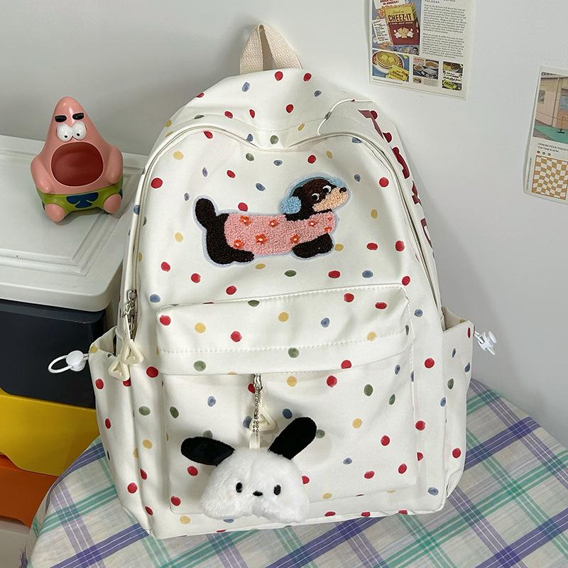 Schoolbag High-value Schoolbag Female Junior High School Student Cute Puppy Computer Backpack Girl High School Student Travel Backpack Tide
