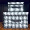 Foldable Dustproof Linen-Style Storage Box with Lid for Clothes and Sundries