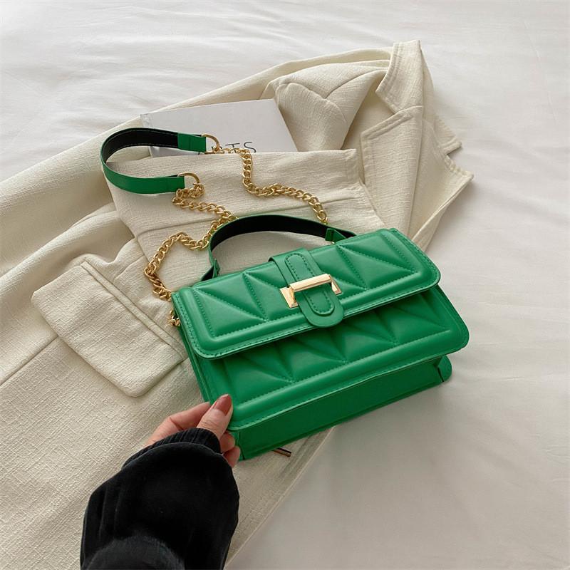 Stylish 2024 Pu Leather Shoulder Bag Trendy Korean Fashion Small Square Bag For Women