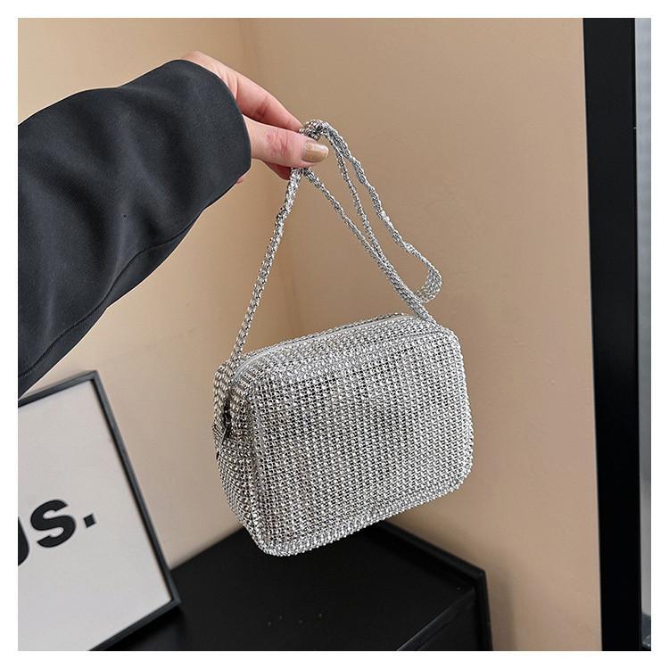 2024 Spring New Fashion Silver Street Trendy Shoulder Bag Pu Material