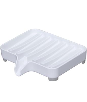 Yamazaki Jitsugyo 3249 Soap Tray with Water Flowing Soap Tray Mist White
