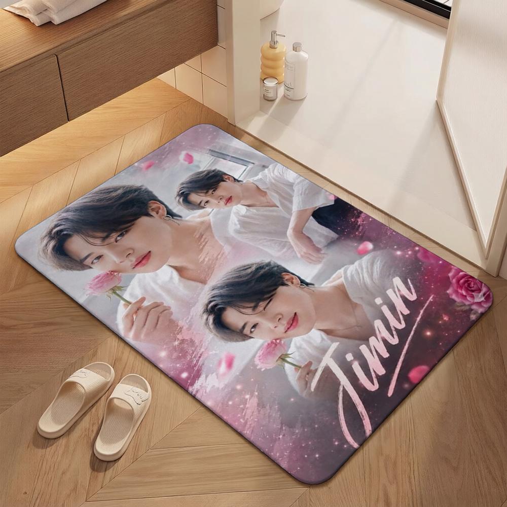 Jimin Pink Roses Carpet Soft Rug Plush Rug 8X10 Rug Living Room Rug Hallway Runner Noise Reducing