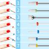 7 Pcs Ceramic Milling Cutters Set For Manicure Combined Removing Gel Polishing Nail Drill Bits Kit Tools