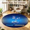Round Rug Custom NameTottenham Hotspur FC Pattern Non Slip Carpet Home Floor Decor