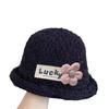 Children's baby hat autumn and winter foreign style flower baby knitted bucket girls warm thickened bucket hat
