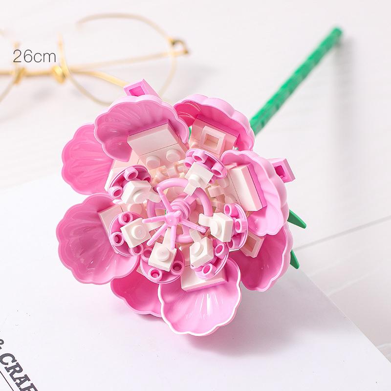 Plastic Small Particle Building Blocks Flower Three-dimensional Puzzle Children Gifts Educational Toys