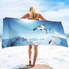 Beach Towel, Ski Print Beach Towel Oversized,Sand Free Microfiber Beach Towel Lightweight,Super Absorbent Pool Towels for Adults